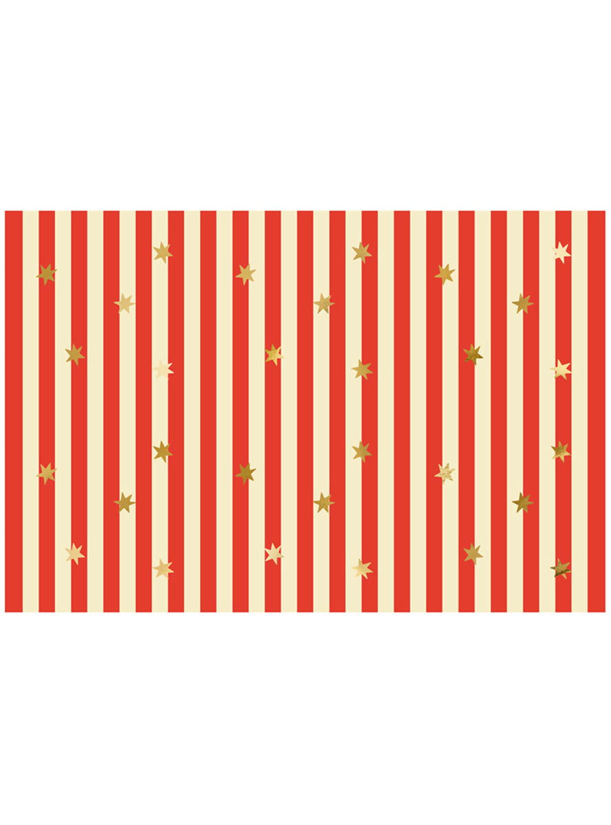 Circus Party Stars And Stripes 180cm Paper Table Cover — Main Image