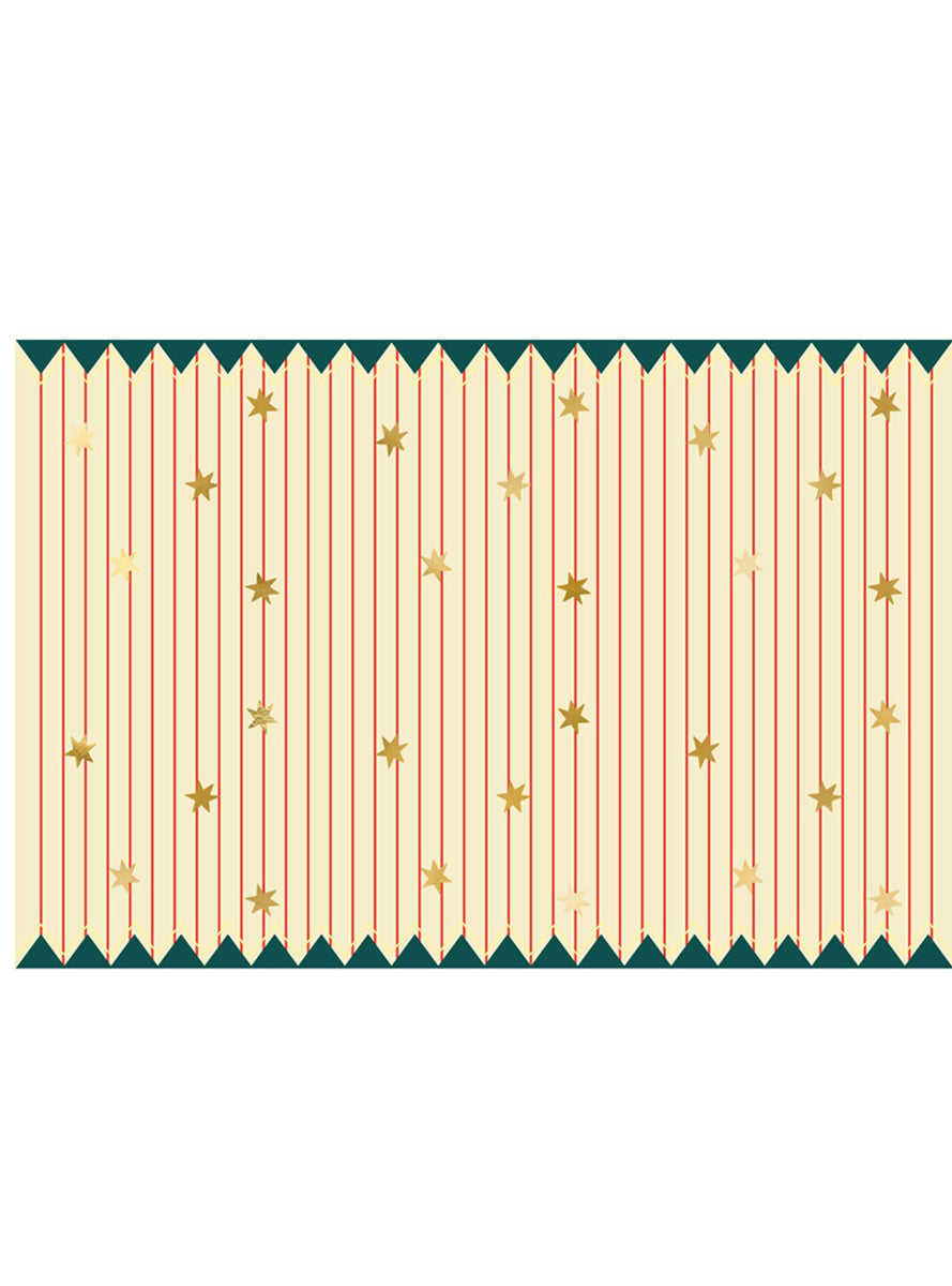 Circus Party Thin Striped 180cm Paper Table Cover — Main Image