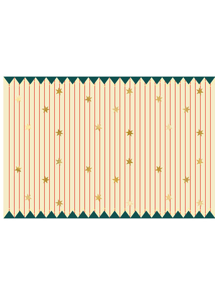 Circus Party Thin Striped 180cm Paper Table Cover — Main Image