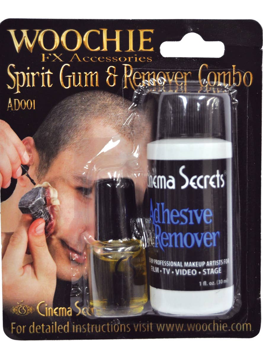 Spirit Gum With Remover Set Theatrical Quality Glue Costume Accessory Main Image 