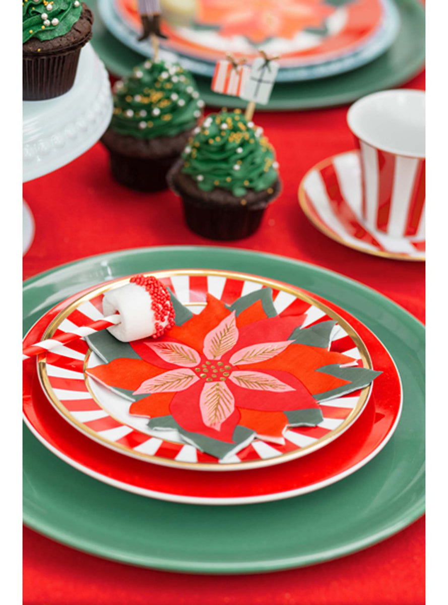 Poinsettia Christmas Napkins - Lifestyle Image 2