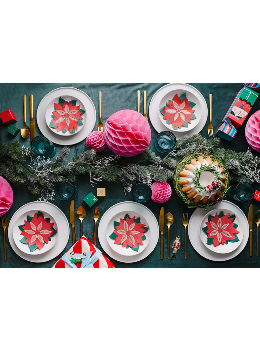 Poinsettia Christmas Napkins - Lifestyle Image 4