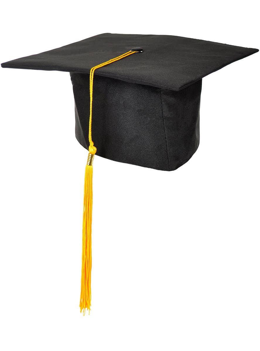 Image of Graduation Mortarboard with Yellow Tassel