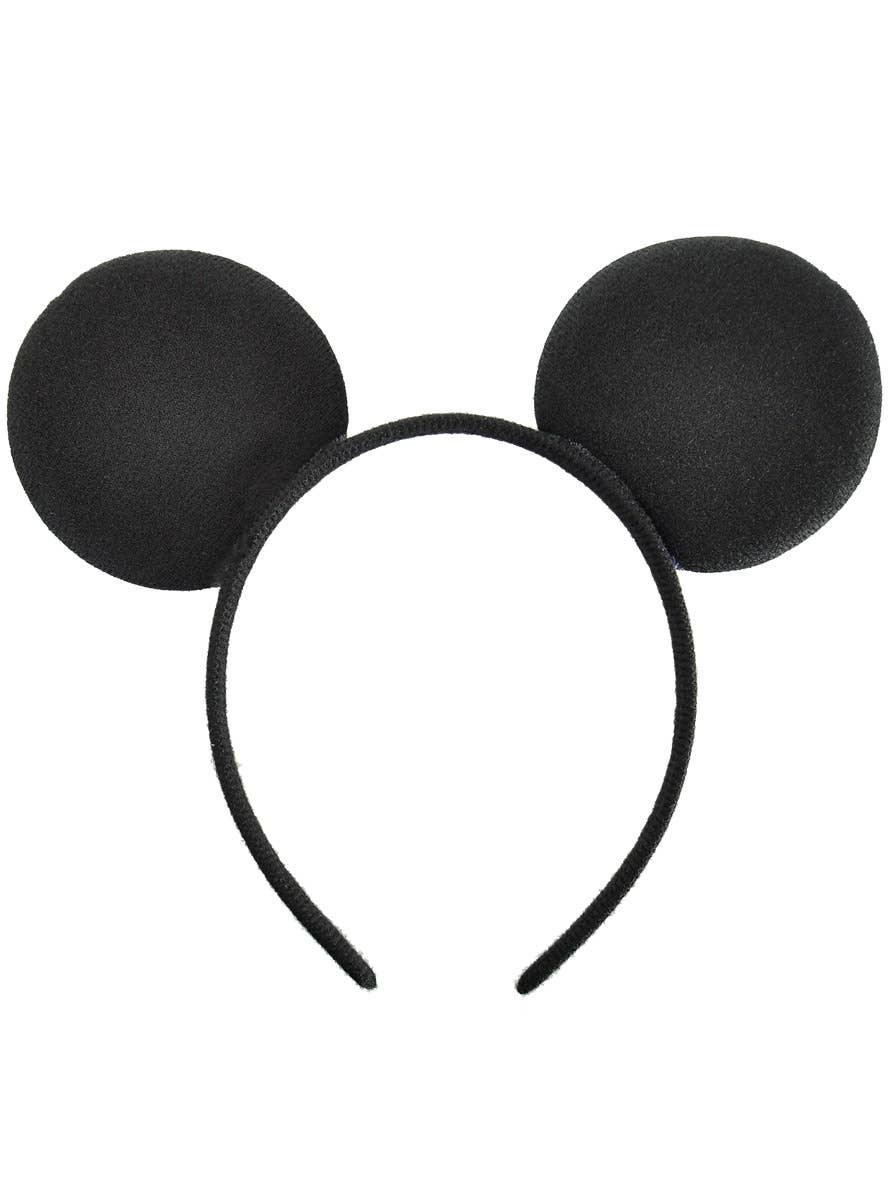 Image of Round Black Mouse Ears Costume Headband