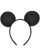 Image of Round Black Mouse Ears Costume Headband