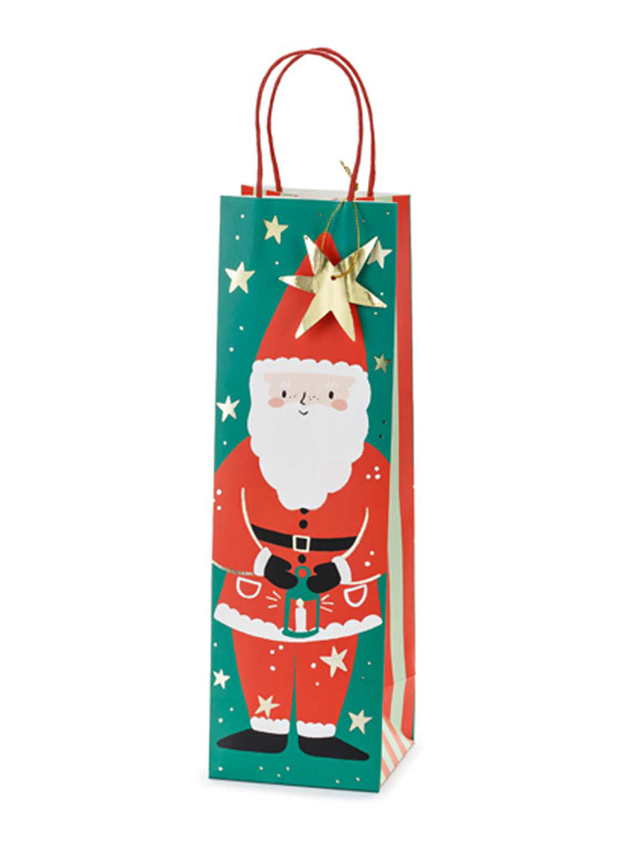 Santa Wine Bottle Gift Bag - Main Image