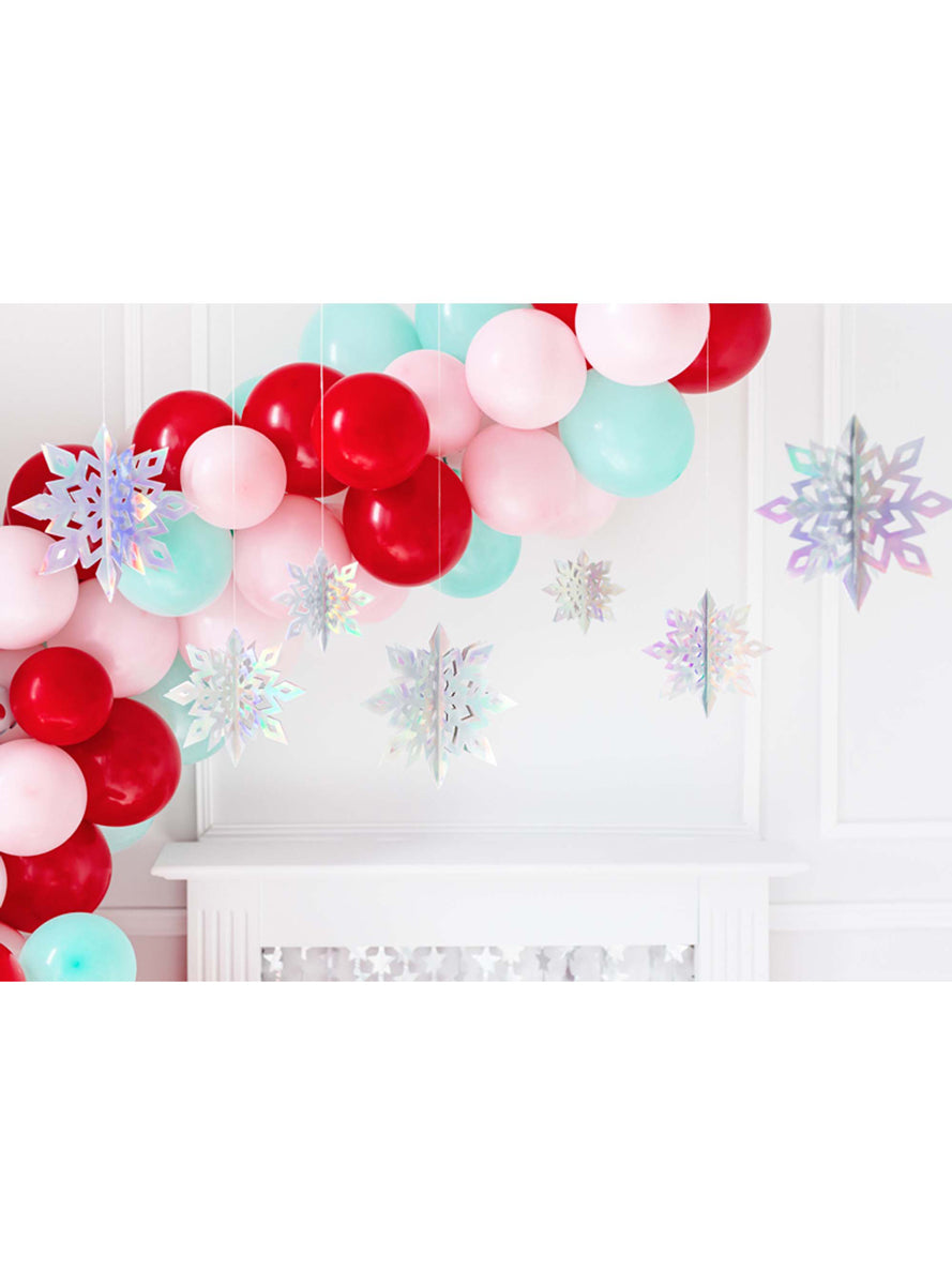 Iridescent Snowflake Hanging Decorations - Lifestyle Image