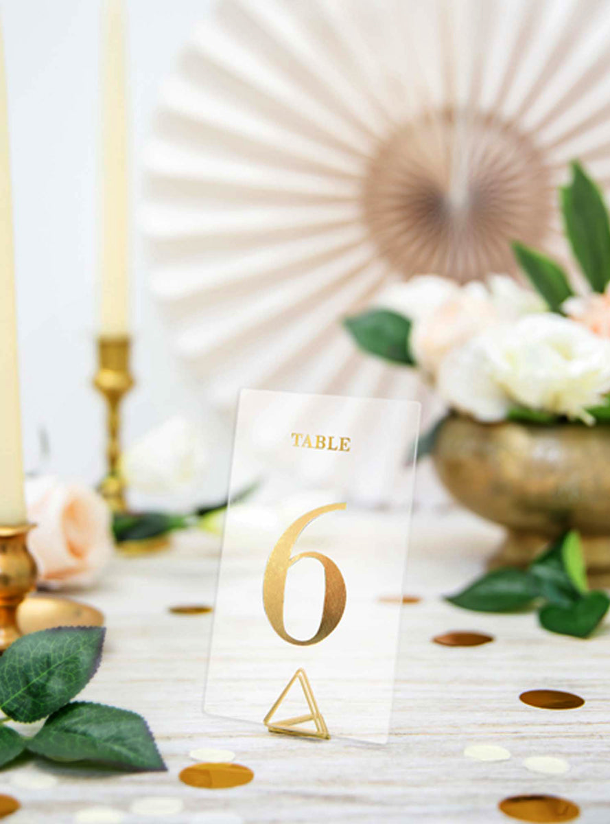 Classic Gold 20 Piece Metallic Table Number Set — Lifestyle Image