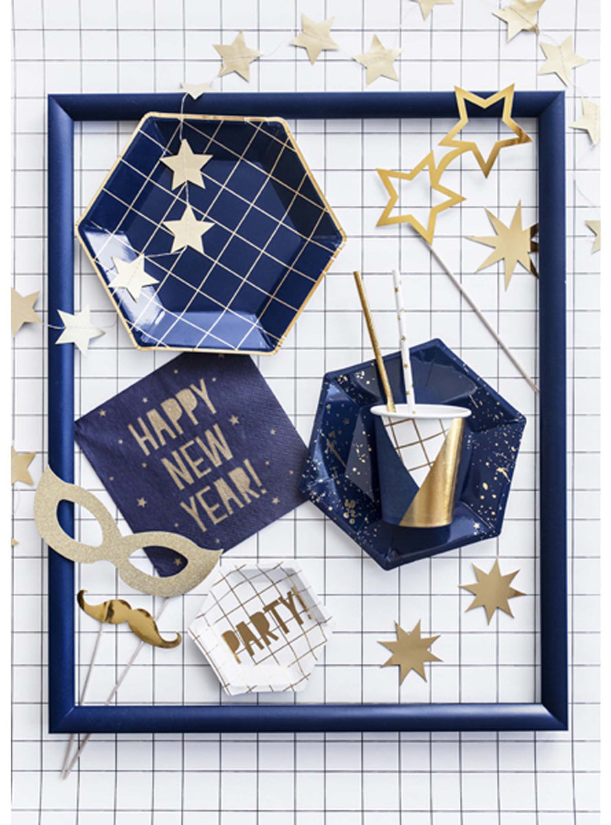 Classic Gold Lets Celebrate 8 Piece Photobooth Props — Lifestyle Image 3