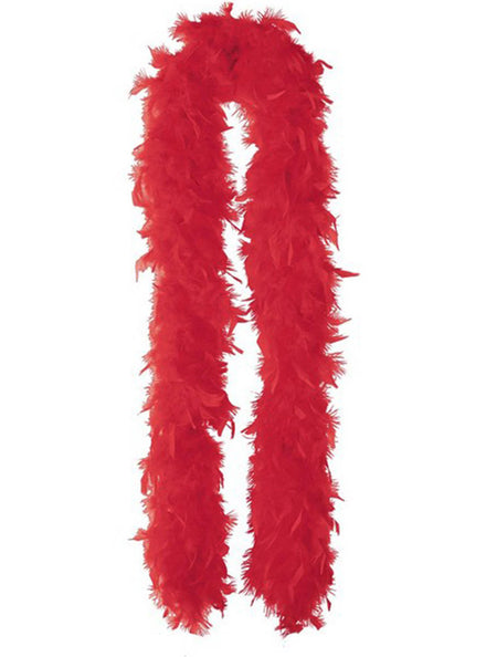 Bright Red Feather Boa - Main Image