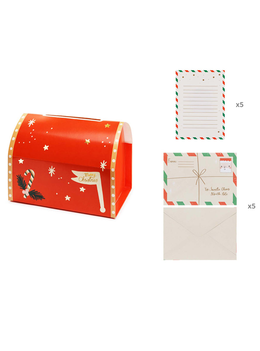 Classic Red Santas Mailbox Christmas Decoration – Details Image