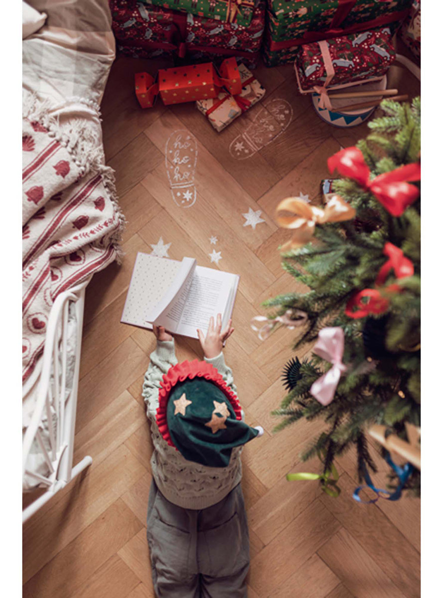 Classic Santa Foot Print Christmas Stencil – Lifestyle Image 2