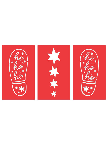 Classic Santa Foot Print Christmas Stencil – Main Image
