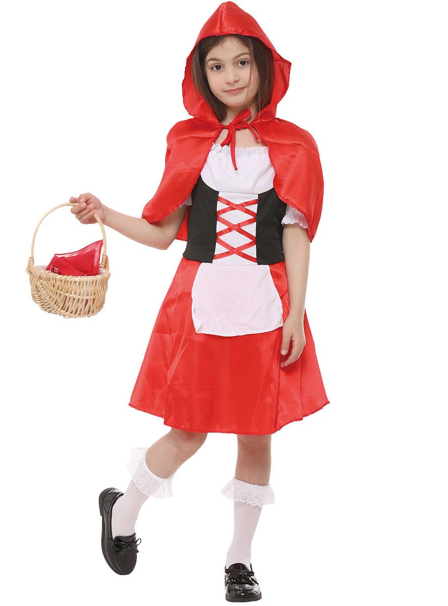 Image of Classic Little Red Riding Hood Girl's Book Week Costume - Front View