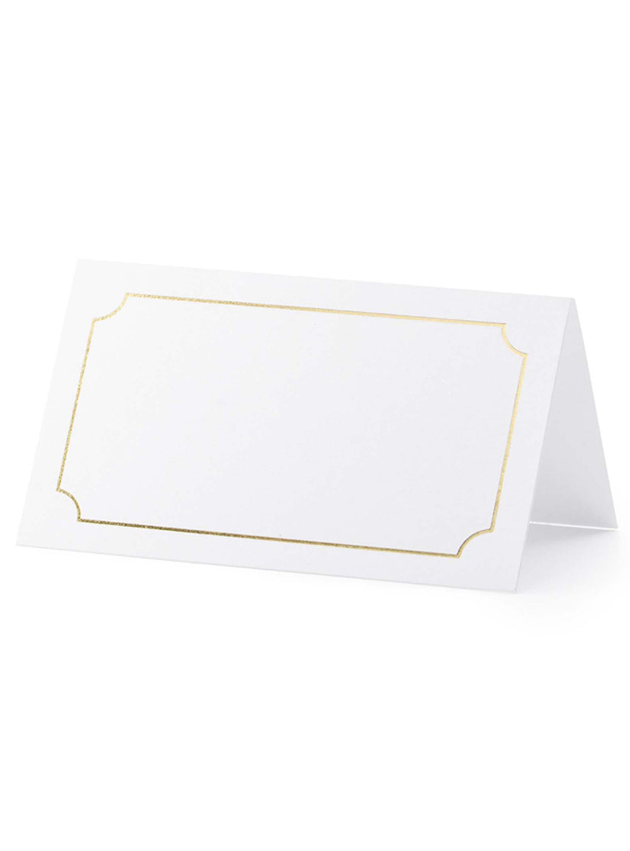 Classic Thin Gold Edge 10 Pack Place Cards — Main Image