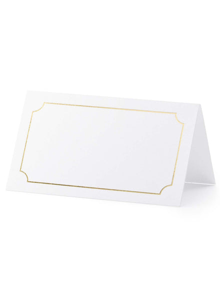 Classic Thin Gold Edge 10 Pack Place Cards — Main Image