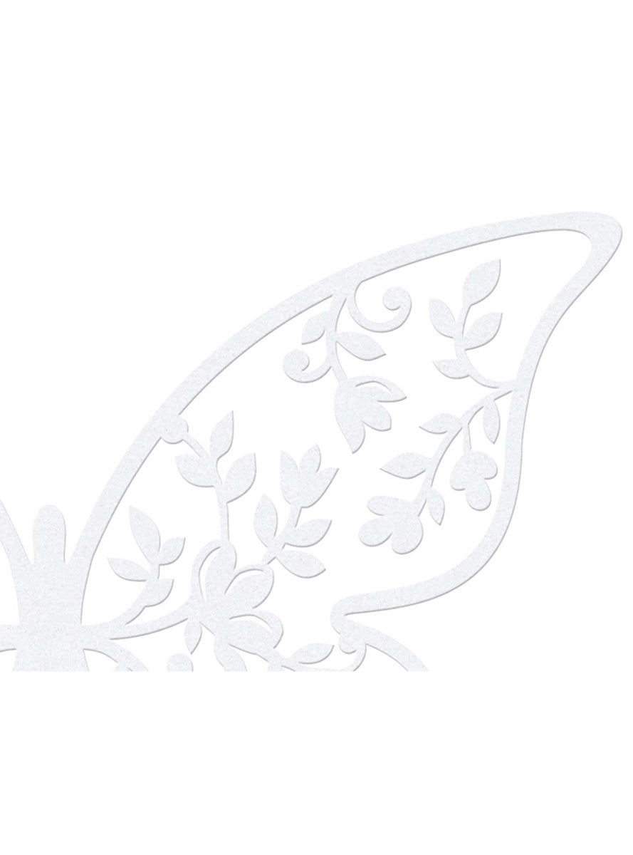 Classic Wedding 10 Pack 8cm Lace Butterfly Decorations — Close Image