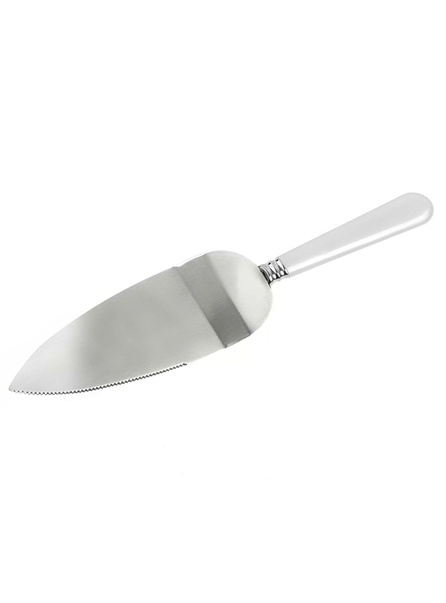 Classic Wedding Silver Cake Serving Knife Set - Main Image
