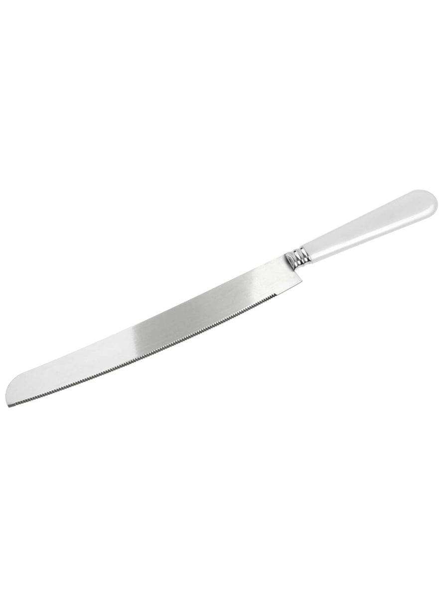 Classic Wedding Silver Cake Serving Knife Set - Main Image