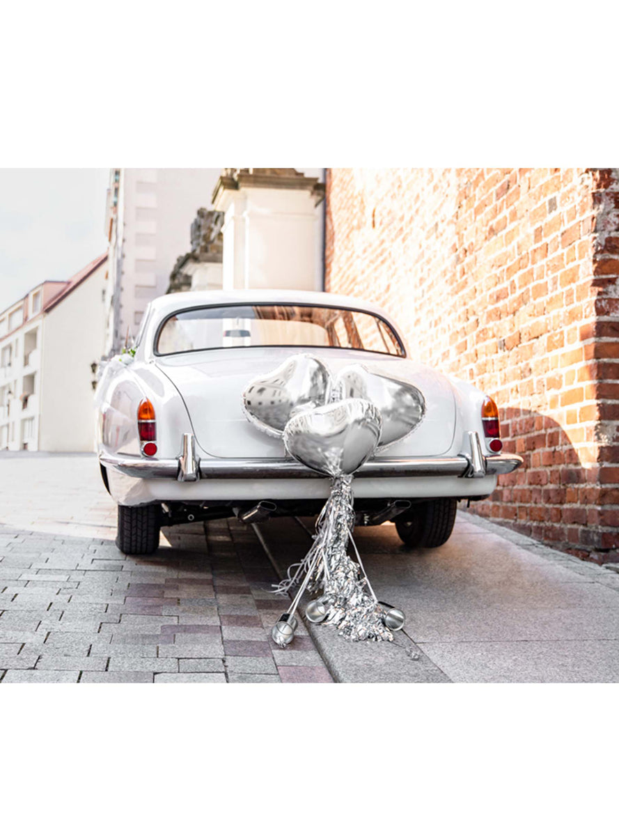 Classic Wedding Silver Foil Car Decorating Kit - Main Image