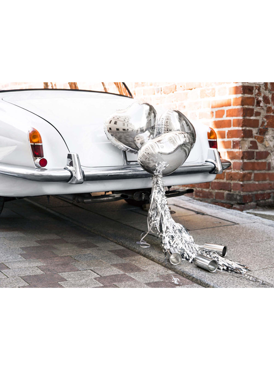 Classic Wedding Silver Foil Car Decorating Kit - Main Image