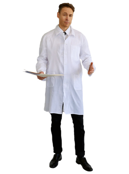 Mens White Doctor Lab Coat Plus Size Costume -Main Image 