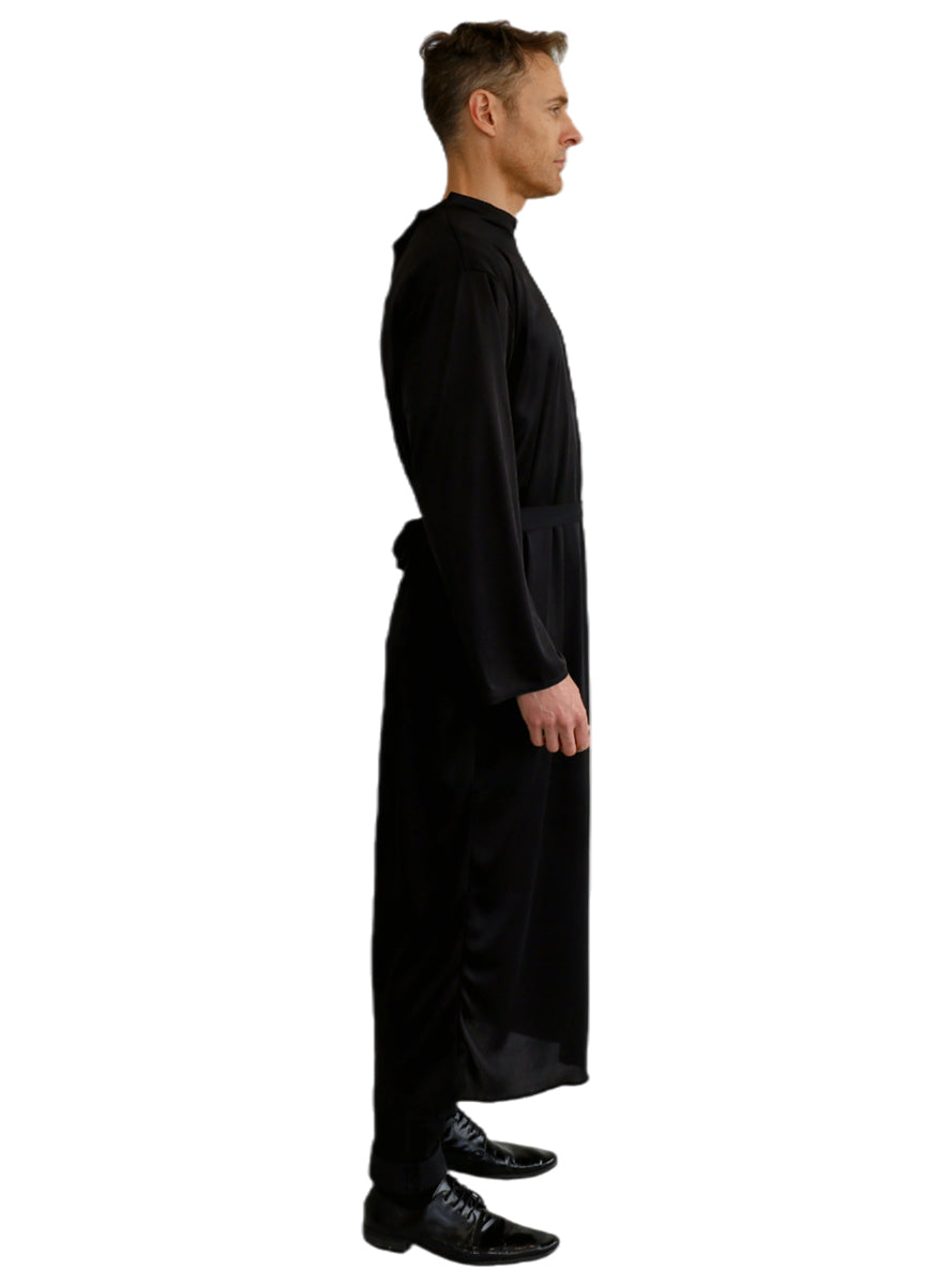 Classic Black Priest Men's Costume - Side Image