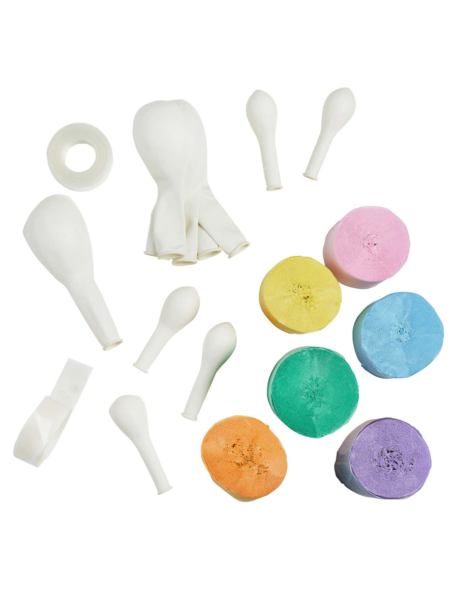 Clouds and Rainbow Balloon and Streamer Backdrop Kit - Alternative Image