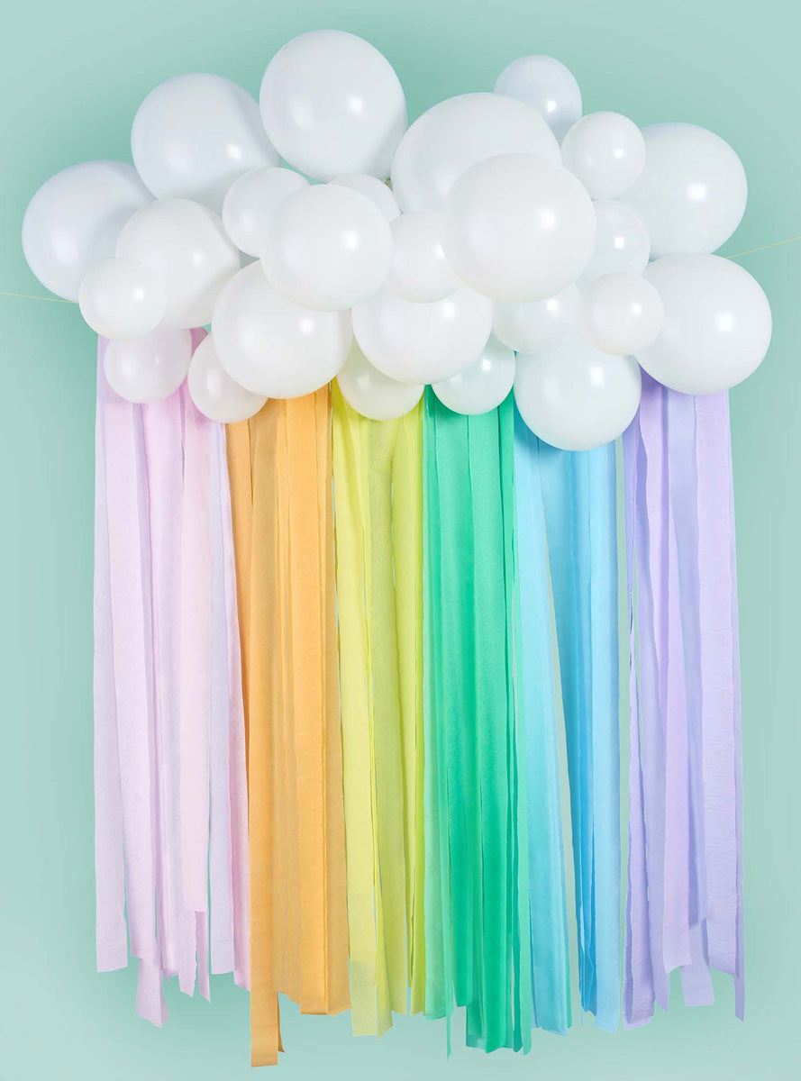 Clouds and Rainbow Balloon and Streamer Backdrop Kit - Lifestyle Image