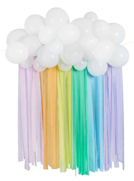 Clouds and Rainbow Balloon and Streamer Backdrop Kit - Main Image