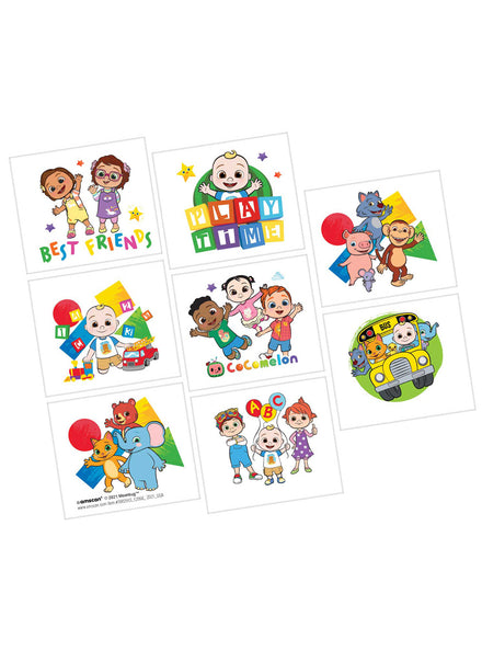 Cocomelon Temporary Tattoos 8 Pack - Main Image