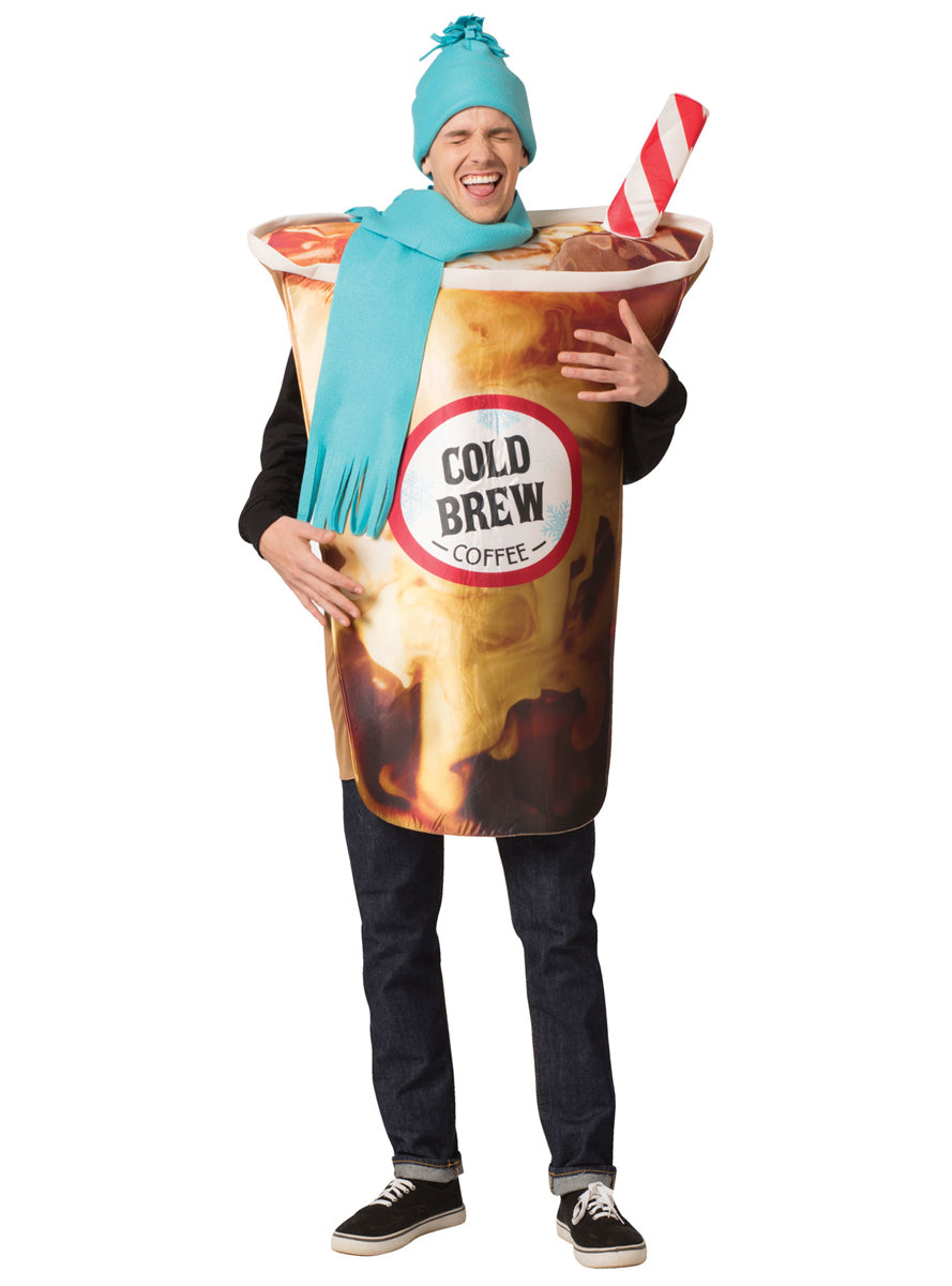 Cold Brew Coffee Cup Novelty Adults Costume - Alternative Image