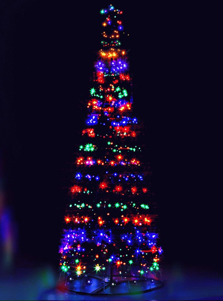 Colourful 12ft Jingle Jollys LED Solar 400 Piece Fairy Light Christmas Tree - Lifestyle Image
