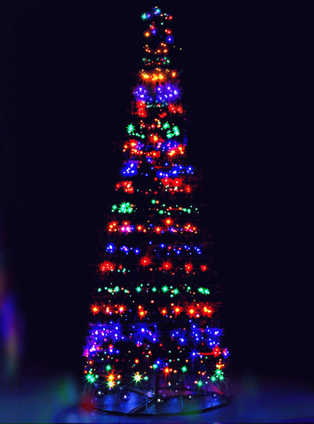 Colourful 12ft Jingle Jollys LED Solar 400 Piece Fairy Light Christmas Tree - Lifestyle Image