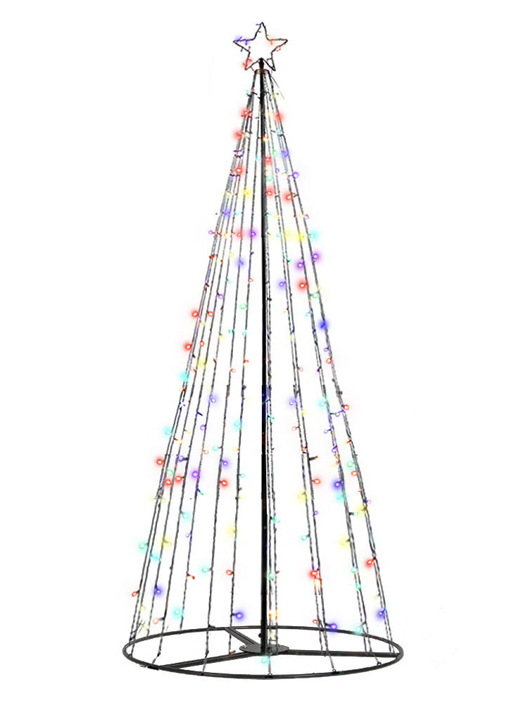 Colourful 12ft Jingle Jollys LED Solar 400 Piece Fairy Light Christmas Tree - Main Image