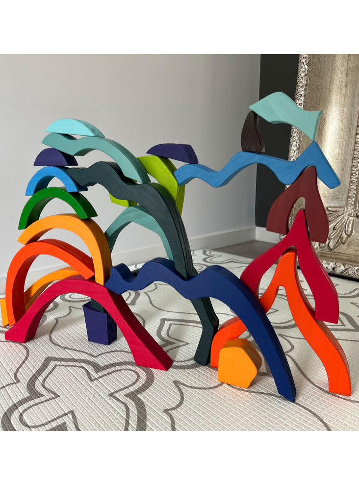 Kids Abstract Colourful Building Blocks Set - Alternate Image 2
