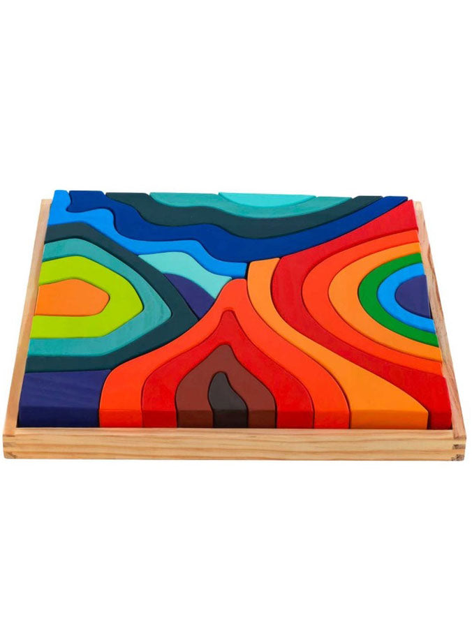 Kids Abstract Colourful Building Blocks Set - Main Image