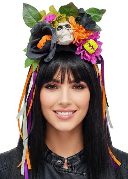 Vibrant Monster Fang Flower Halloween Costume Headband - Main Image