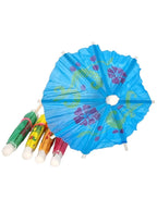Image of Hawaiian 12 Pack Colourful Tropical Paper Umbrellas