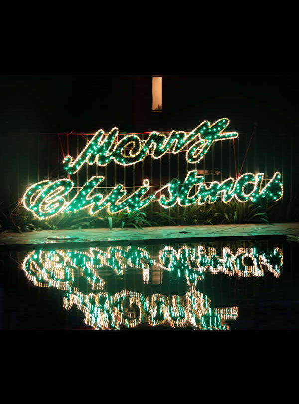 Commercial Size 5 Metre Light Up Merry Christmas Decoration - Main Image