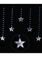 Cool White Infinity Stars Curtain Style Christmas Lights Main Image