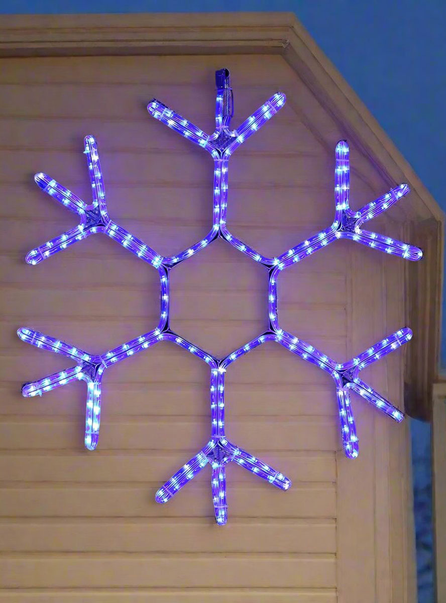 Cool White Snowflake Twinkling Rope Light Christmas Decoration - Alternate Image