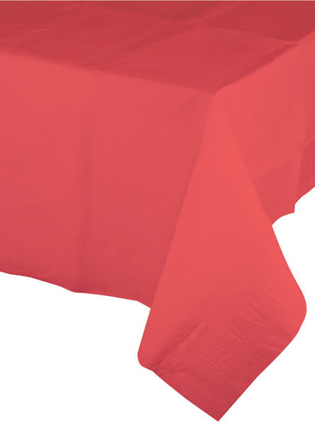 Coral 274cm Tissue and Plastic Back Table Cover – Main Image