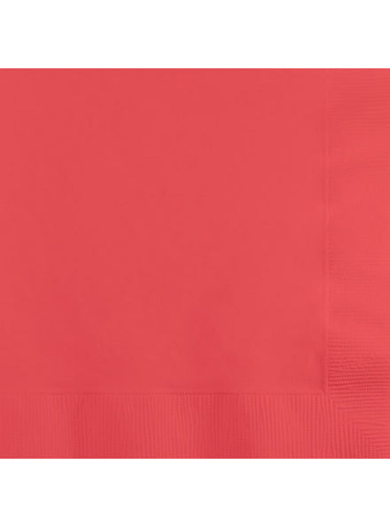 Coral 50 Pack Lunch Napkins – Main Image