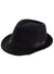 Image of Woven Black 1920s Mens Fedora Hat