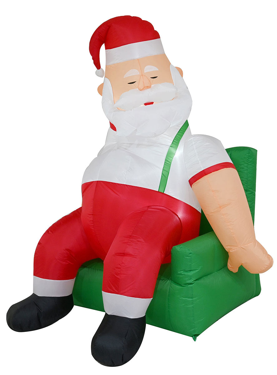 Couch Potato Santa 190cm Air Powered Inflatable Christmas Decoration - Main Image