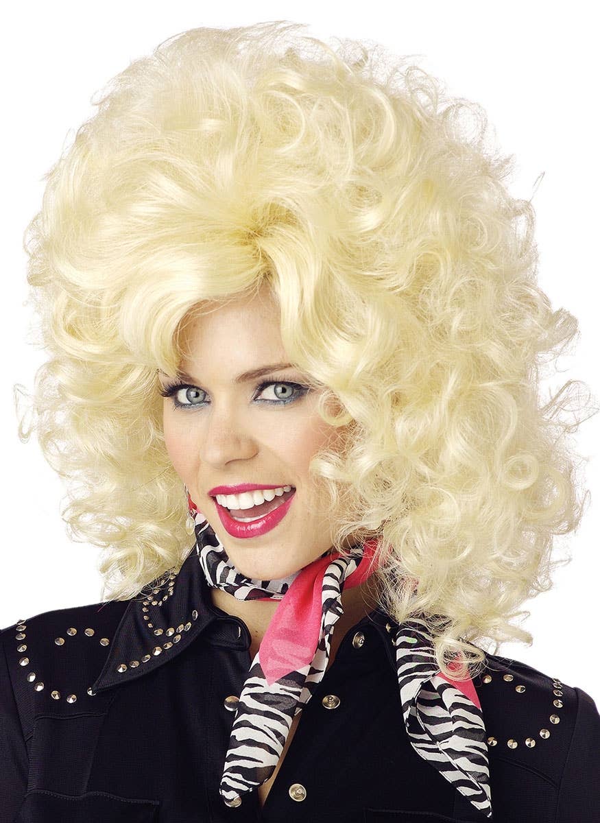 Blonde Dolly Parton Wig Country Western Diva Blonde Costume Wig