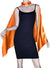 Orange Satin Mid Length Costume Cape