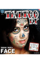 Women's Sugar Skull Temporary Face Tattoo Makeup Main Image