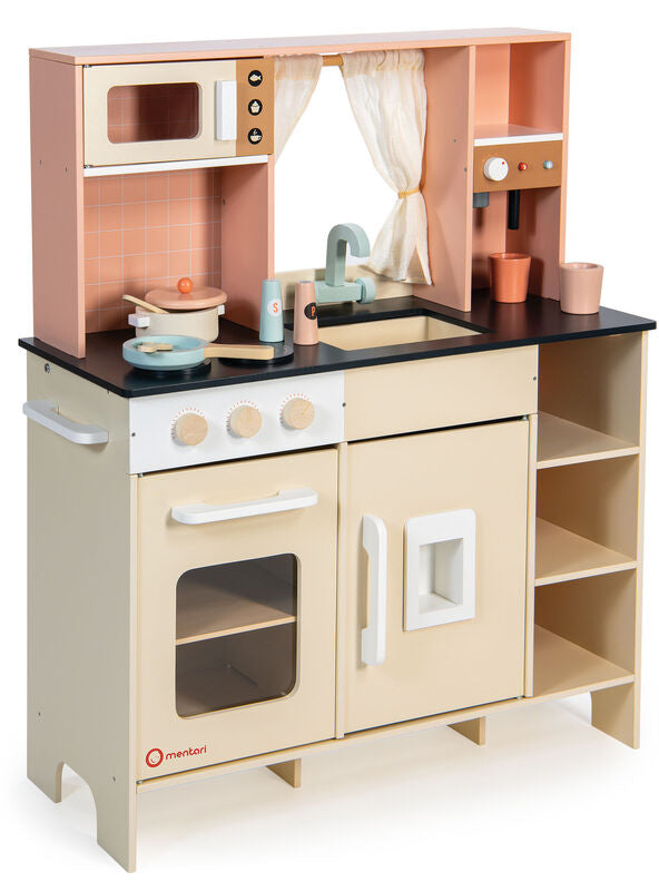 Cream Play Kitchen Childrens Wooden Kitchen Set - Main Image